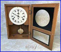 Hamilton Oak Wall Regulator Clock Westminster Chimes Running