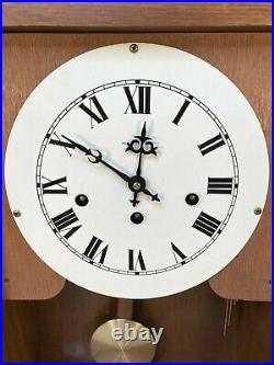 Hamilton Oak Wall Regulator Clock Westminster Chimes Running