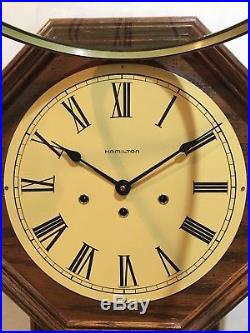 Hamilton Oakdale Westminster Chime Drop Octagon Schoolhouse German Wall Clock