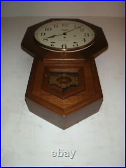Hamilton Wall Clock 8 Day Key Wound Westminster Chime Walnut Case Beautiful