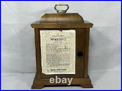 Hamilton Wheatland 1/4 Westminster Chime Mantle Clock #340-020 West Germany Key