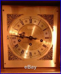 Hamilton Wheatland 8-Day Westminster Chime Solid Wood Mantel Clock Excellent Con