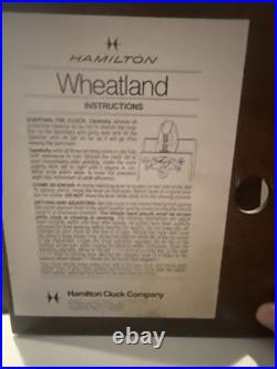 Hamilton Wheatland Westminster Chime Mantle Clock #340-020 W Germany
