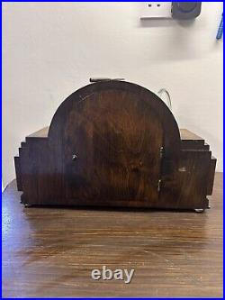 Handsome Art Deco German Haller Oak Westminster Chime Mantle Clock