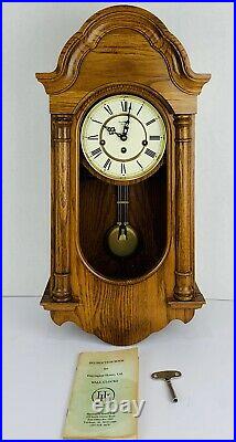 Harrington House Key Wind Westminster Chime Wall Clock Rare with Key Instructions