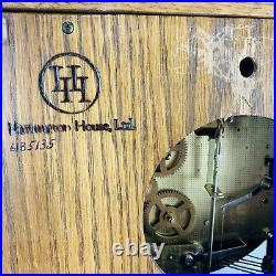 Harrington House Key Wind Westminster Chime Wall Clock Rare with Key Instructions