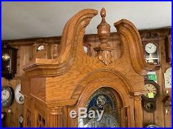 Hermle 41376 Solid OAK Grandfather Clock German Triple Chime Floor 85.5 Tall