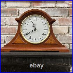 Hermle Brown Table-clock Clock Chimes Roman Numerals Collectible Brown Mantel