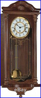 Hermle Fulham Mechanical Regulator Wall Clock Walnut Westminster Chime