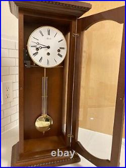 Hermle Loricron 8170K Antique Walnut Keywound Westminster Chime Clock