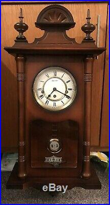 Hermle Mechanical Regulator Wall Clock Walnut Westminster Chime Used