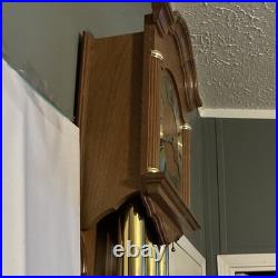 Hermle Mechanical Westminster Chime Wall Clock Pendulum Wood Roman Numerals