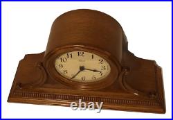 Hermle Scottsville Light Oak Tambour Style Mantel Clock New Dual Chime Movement