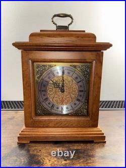 Hermle Shenandoah Mantel Clock Oak Wood Quartz Westminster Chime Germany Works