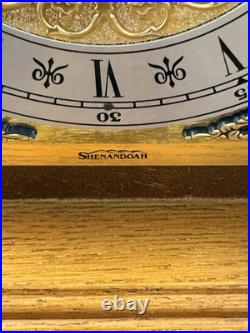 Hermle Shenandoah Mantel Clock Oak Wood Quartz Westminster Chime Germany Works