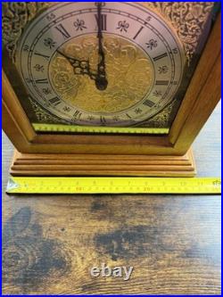 Hermle Shenandoah Mantel Clock Oak Wood Quartz Westminster Chime Germany Works
