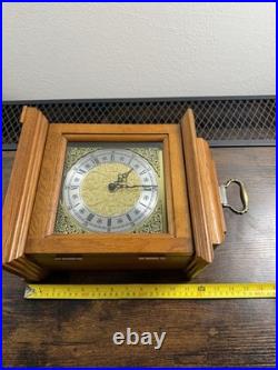 Hermle Shenandoah Mantel Clock Oak Wood Quartz Westminster Chime Germany Works