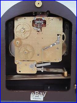 Hermle Woodford 8 Day Walnut Westminster Napoleon Mantle Mantel Chime Clock