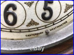 Herschede 1915 Grand Prize Canterbury Westminster Chime Mantle Clock Part Repair