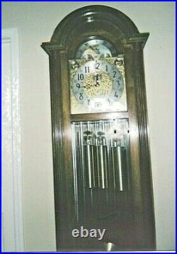 Herschede Grandfather Clock, Nine Tube, Mahogany Case, Vintage Marvelous