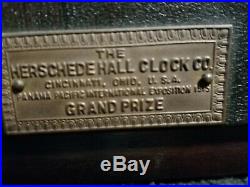 Herschede Hall Mantel Clock # 20 Grand Prize Triple Key Wind Westminster Chime