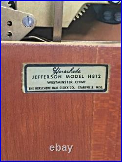 Herschede Mantel Clock Jefferson Model Westminster Chime Not Running