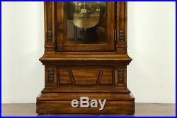 Herschede Vintage Cherry Grandfather Tall Case Clock, Westminster Chime #32762
