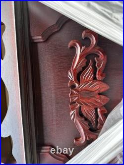 Home Trends Full-Size Wooden Grandfather Clock Cherry Finish Westminster Chime