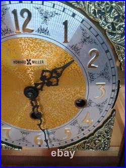 Howard Millar Tripple chime mantel windup clock 612 429