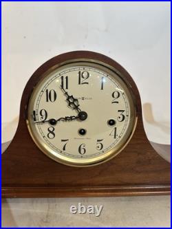 Howard Miller 340-020A Key Wind Movement Cherry Mantel Clock Westminster Chime