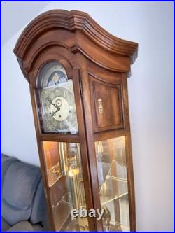 Howard Miller 610-441 Grandfather Clock withChime Runs Slow Sometimes Cherry Finis