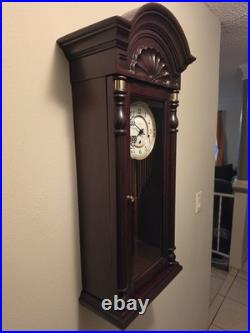 Howard Miller 612-221 Key-Wound Mechanical Wall Clock, Westminster Chime, Wood Howard Miller 612-221 Key-Wound Mechanical Wall Clock, Westminster Chime, Wood