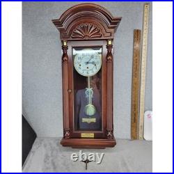 Howard Miller 612-221 Triple Chime Wall Clock Wood Case Pendulum with Key USA
