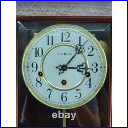 Howard Miller 612-221 Triple Chime Wall Clock Wood Case Pendulum with Key USA