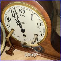 Howard Miller 612-439 Mantel Clock Westminster Chime Mechanical Wood Brass