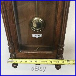 Howard Miller 612-462 Oak Wall 3 Chimes Clock with Westminster Chime Key Vintage