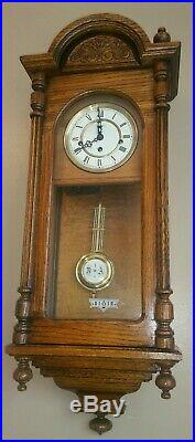 Howard Miller 612-462 Oak Wall 3 Chimes Clock with Westminster Chime Key Wind