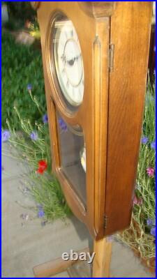 Howard Miller 612-700 Westminster Chime Wall Clock Quartz Tested EC 25X13 ½ X5