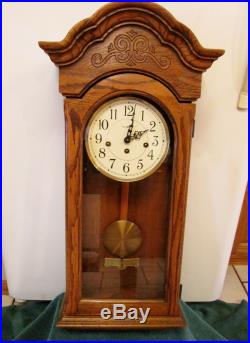 Howard Miller 613-100 Oak Wall Clock Westminster Chimes