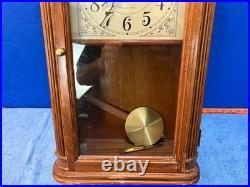 Howard Miller 613-108 Oak Wind Up Wall Clock Westminster Chime NO KEY