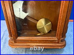 Howard Miller 613-108 Oak Wind Up Wall Clock Westminster Chime NO KEY