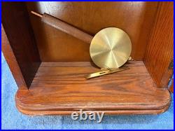 Howard Miller 613-108 Oak Wind Up Wall Clock Westminster Chime NO KEY