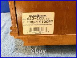 Howard Miller 613-108 Oak Wind Up Wall Clock Westminster Chime NO KEY