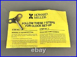 Howard Miller(613-180) Barrister Mantel Clock Westminster Chime 340-020 + Key