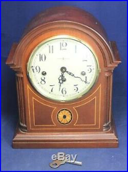 Howard Miller 613-180 Barrister Mantel Clock with Westminster Chimes & Inlay