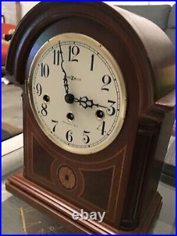 Howard Miller 613-180 Barrister Mantel Clock with Westminster Chimes with Key