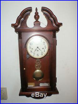 Howard Miller 613-653 Wall Clock Cherry 8 Day Key Wound Hermle Westminster Chime