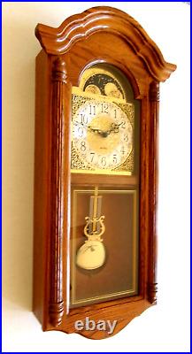 Howard Miller 620-156 Fenton 4/4 Dual Chime Wall Clock Excellent Condition