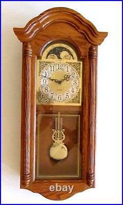 Howard Miller 620-156 Fenton 4/4 Dual Chime Wall Clock Excellent Condition