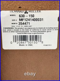 Howard Miller 630-150 Westminster Chime Mantel Clock Wood Tambour Roman N